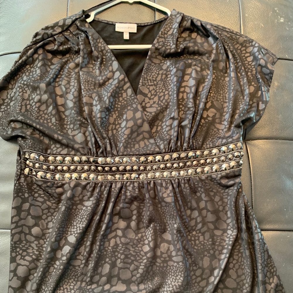 Black top w/ silver embellishments